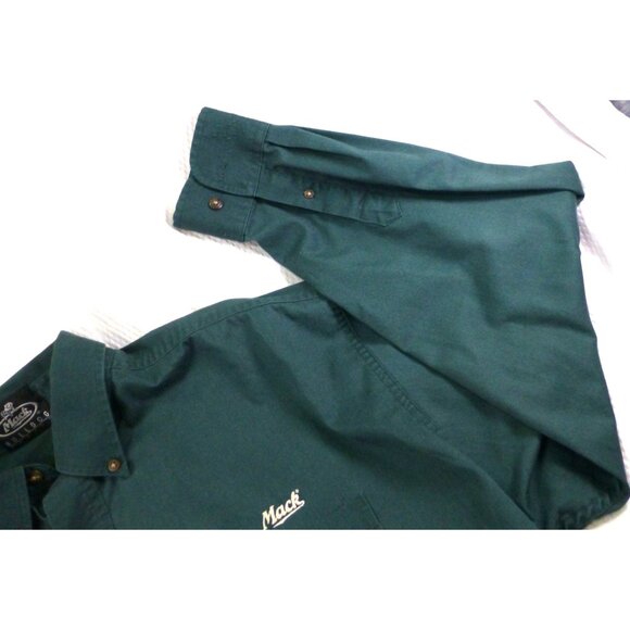 Mack Trucks Bulldog Diesel Trucker Basics Mens Button-Down Shirt Green Lrg - Picture 2 of 7